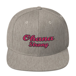 Pink Ohana Strong Wool Blend Snapback