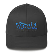 Load image into Gallery viewer, VTOWN Aqua blue outline Flexfit Cap