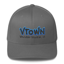 Load image into Gallery viewer, VTOWN Aqua blue outline Flexfit Cap