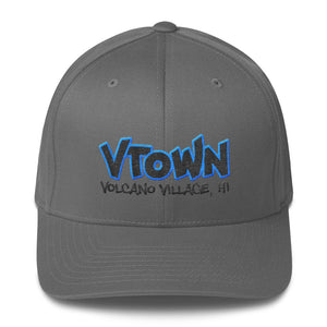 VTOWN Aqua blue outline Flexfit Cap