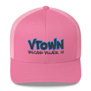 VTOWN Puffy lettering Trucker Cap