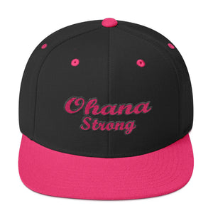 Pink Ohana Strong Wool Blend Snapback