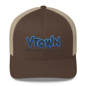 VTOWN Puffy lettering Trucker Cap