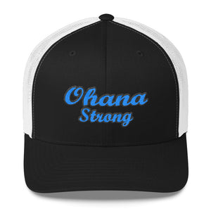 Blue Ohana strong Retro Trucker hat