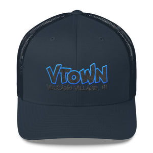 VTOWN Puffy lettering Trucker Cap