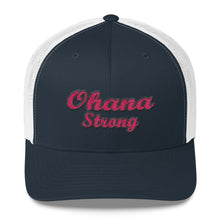 Load image into Gallery viewer, Pink Ohana Strong Retro Trucker Cap