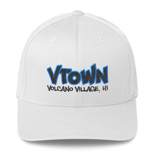 Load image into Gallery viewer, VTOWN Aqua blue outline Flexfit Cap