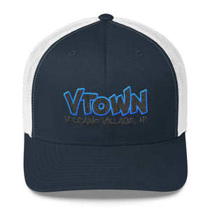 VTOWN Puffy lettering Trucker Cap