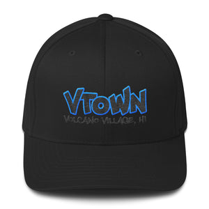 VTOWN Aqua blue outline Flexfit Cap