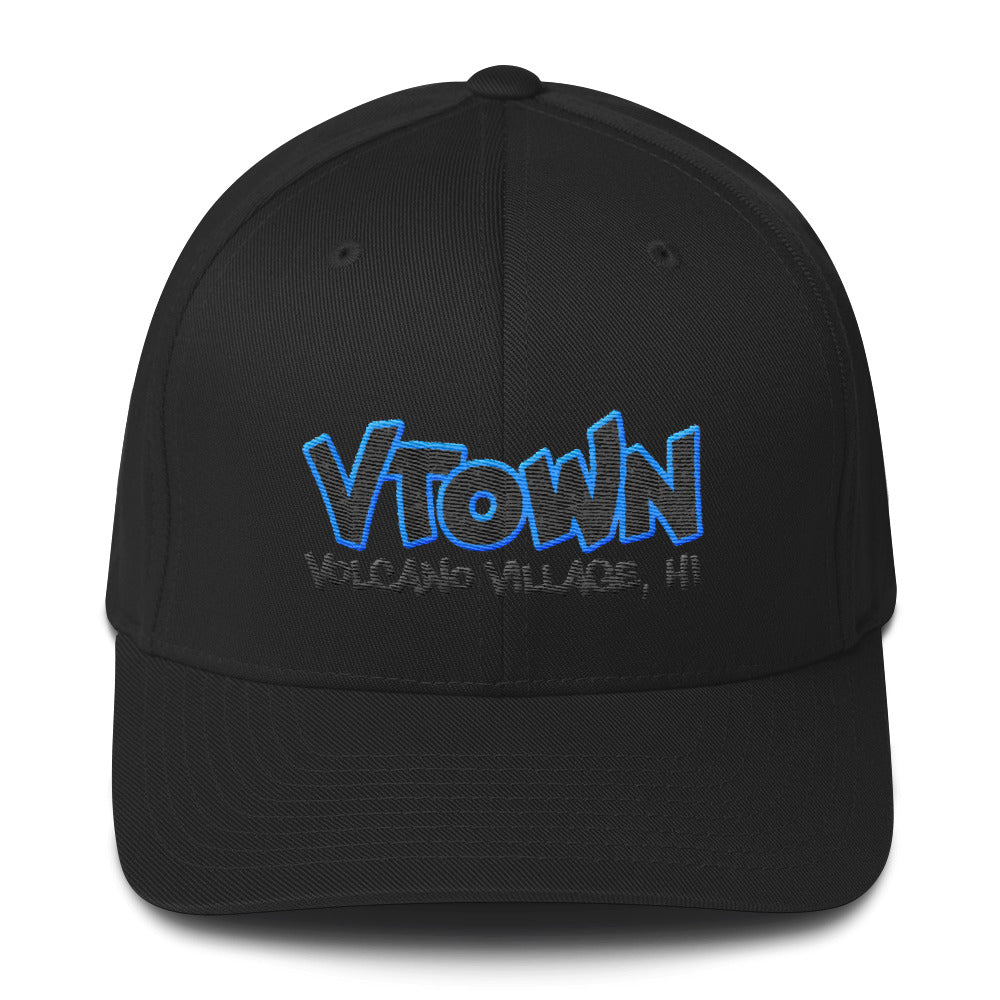 VTOWN Aqua blue outline Flexfit Cap