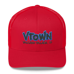 VTOWN Puffy lettering Trucker Cap